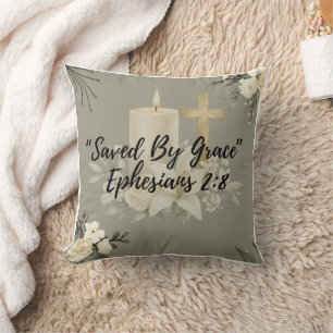 „Durch Gnade gerettet“Christliches Kissen    Ephes