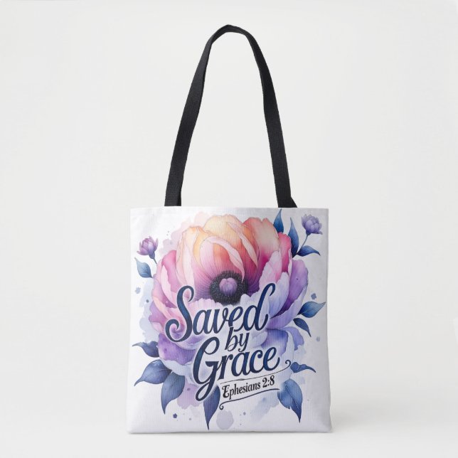 Durch Gnade gerettet – Elegantes christliches flor (Vorderseite)