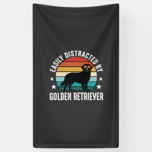 Durch Golden Retriever Retro-Sonnenuntergang leich Banner
