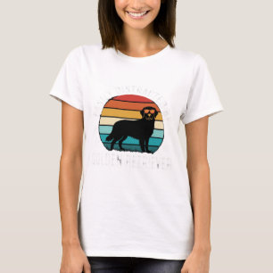 Durch Golden Retriever Retro-Sonnenuntergang leich T-Shirt