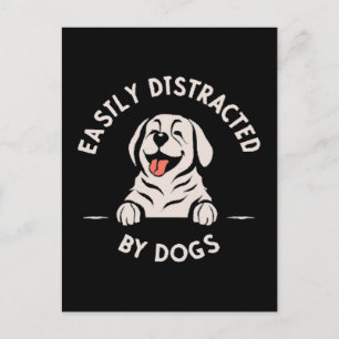 Durch Hunde leicht abgelenkt Postkarte