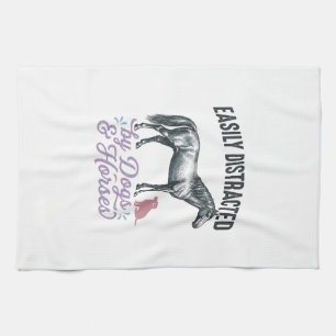 Durch Hunde und Pferde leicht abgelenktes Shirt-De Geschirrtuch