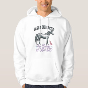 Durch Hunde und Pferde leicht abgelenktes Shirt-De Hoodie