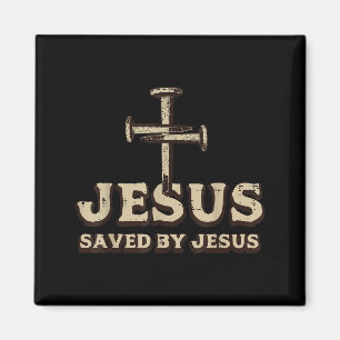 Durch Jesu Kreuz gerettet Christlich religiöser Go Magnet