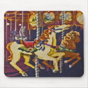 DURCH Karussell-Pferde Mousepad