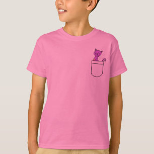 DURCH Katze in einem Taschen-Shirt T-Shirt