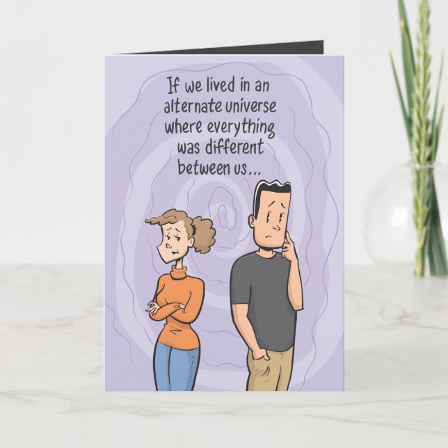 Durch meinen abwechselnden Universum-Valentinsgruß Feiertagskarte (Vorderseite)