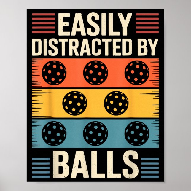 Durch Pickleball leicht abgelenkt  Poster (Vorne)