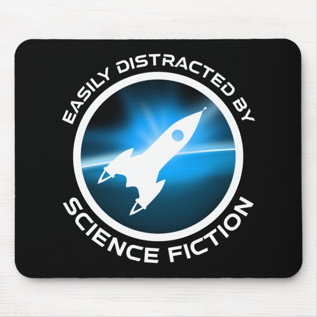 Durch Science-Fiction Leicht Ablenkbar Mousepad (Vorne)