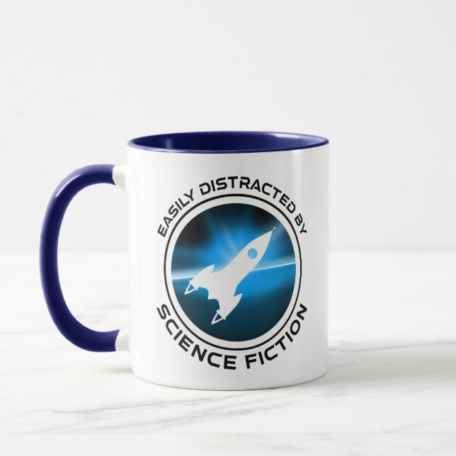Durch Science-Fiction leicht ablenkbar Tasse (Links)