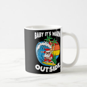 Durch seine warme Außentaucher Santa Weihnachten i Kaffeetasse
