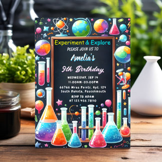 Durch Spaß Labrador Kinder Geek Nerd Mad Science 9 Einladung