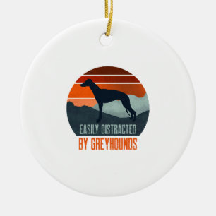 Durch Windhunde-Hunde-Spaziergang Leicht Ablenkbar Keramik Ornament