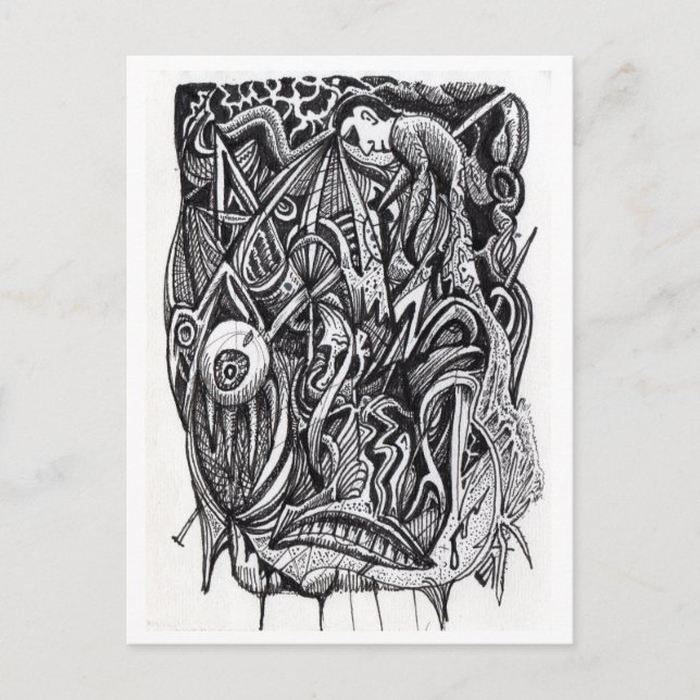 Durchbohrt, von Brian Benson Postkarte (Vorderseite)
