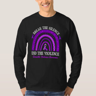 Durchbreche das Schweigen Stoppe Gewalt Häusliche T-Shirt
