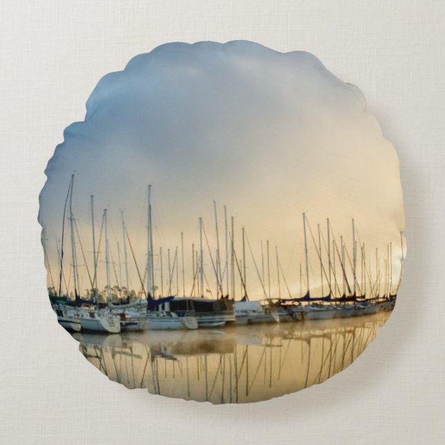 Durchbrechen II Rundes Kissen (Vorderseite)