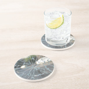 durchbrochenes Fenster Getränkeuntersetzer