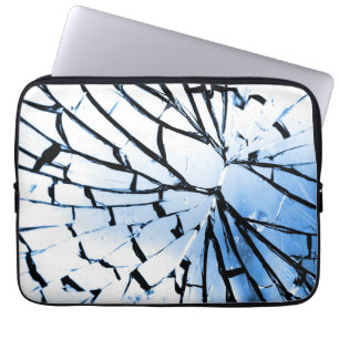 durchbrochenes Fenster Laptopschutzhülle