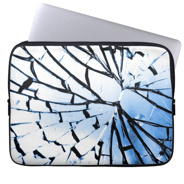 durchbrochenes Fenster Laptopschutzhülle (Vorderseite)