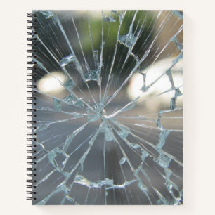 durchbrochenes Fenster Notizbuch