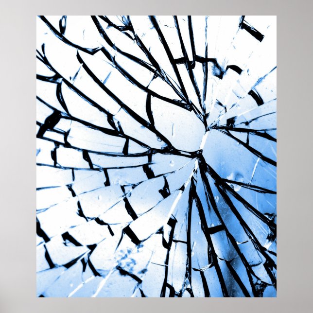 durchbrochenes Fenster Poster (Vorne)