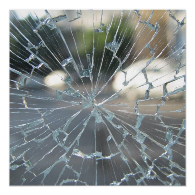 durchbrochenes Fenster Poster (Vorderseite)