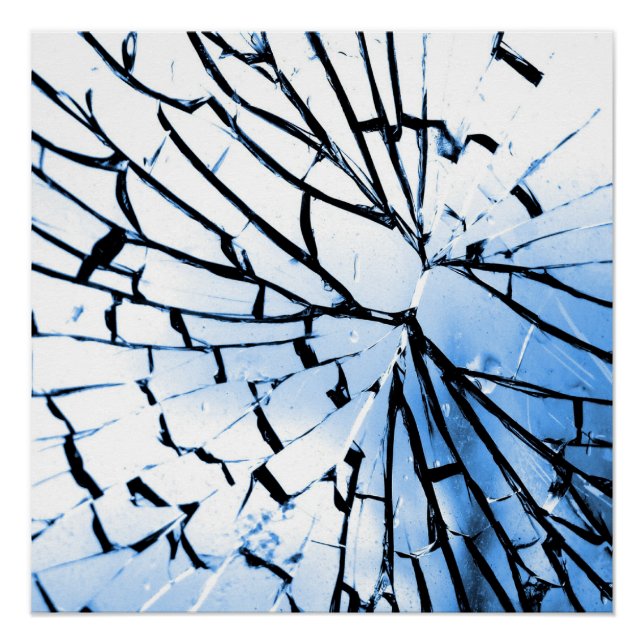 durchbrochenes Fenster Poster (Vorderseite)