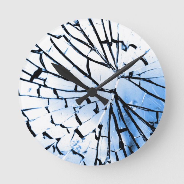 durchbrochenes Fenster Runde Wanduhr (Vorderseite)