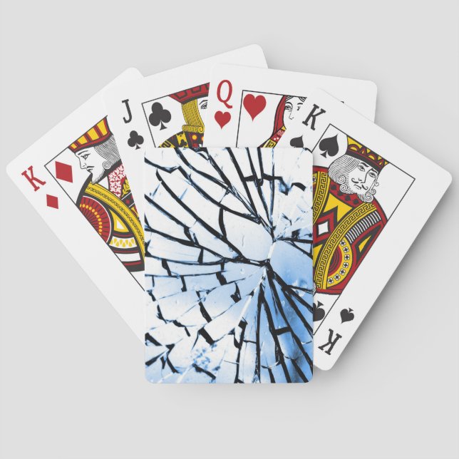 durchbrochenes Fenster Spielkarten (Rückseite)