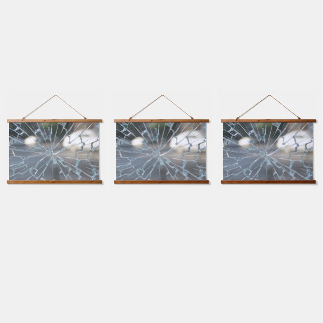 durchbrochenes Fenster Wandteppich Mit Holzrahmen (Dreifach)