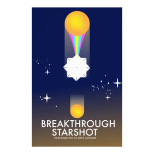 Durchbruch bei Starshot Retro Space Art Fotodruck