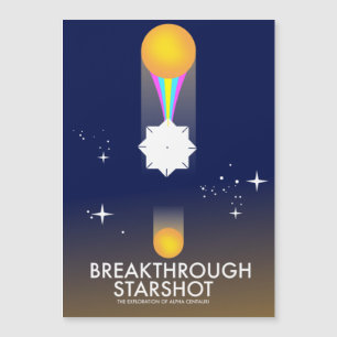 Durchbruch bei Starshot Retro Space Art Magnetkarte