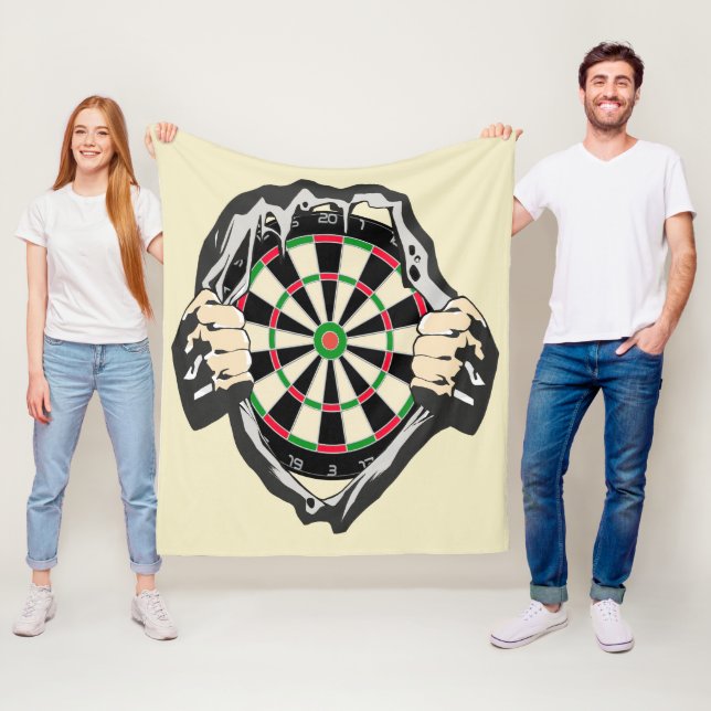 Durchbruch zum Bullseye - Ultimate Dartboard Fleecedecke (Beispiel)