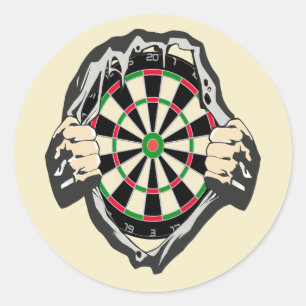 Durchbruch zum Bullseye - Ultimate Dartboard Runder Aufkleber