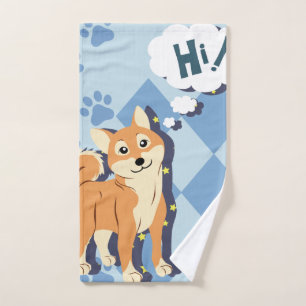 Durchdachtes Shiba Inu Badhandtuch Set