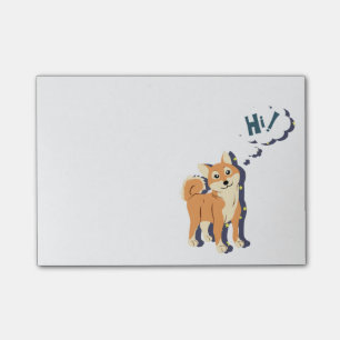 Durchdachtes Shiba Inu Post-it Klebezettel