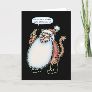 Durcheinander gebrachter Weihnachtsmann Feiertagskarte