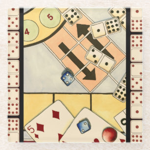 Durcheinandergebrachte Zusammenstellung der Glasuntersetzer