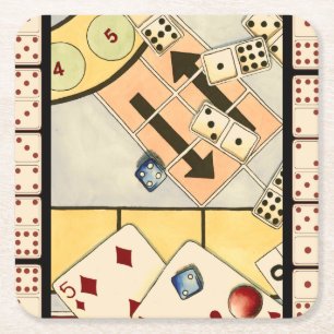 Durcheinandergebrachte Zusammenstellung der Rechteckiger Pappuntersetzer