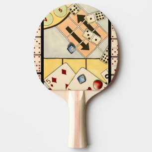 Durcheinandergebrachte Zusammenstellung der Tischtennis Schläger