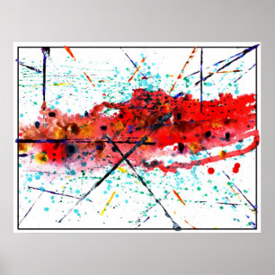 Durcheinandergemischtes Farben-Teil Deux Poster