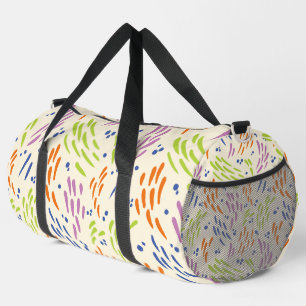 Durchfluss in Blau, Orange, Lila, Grün und Creme Duffle Bag