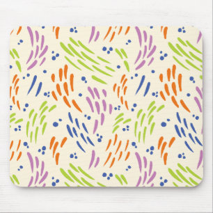 Durchfluss in Blau, Orange, Lila, Grün und Creme Mousepad