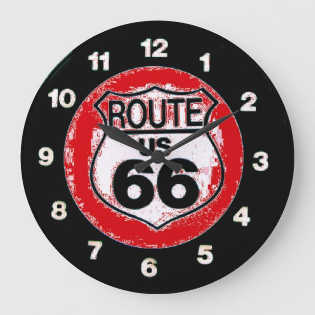 Durchführung der Route 66 Wanduhr (Vorderseite)