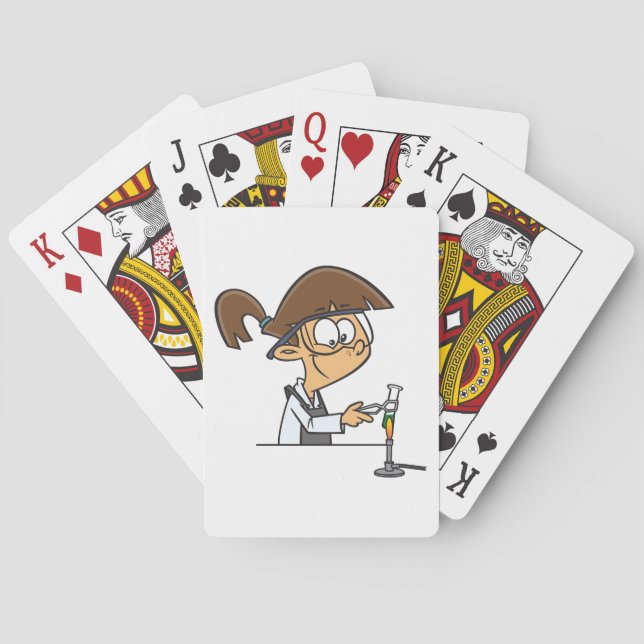 Durchführung eines wissenschaftlichen Experiments Spielkarten (Rückseite)