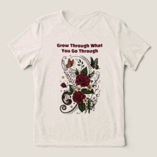 "Durchgehen" Inspirierendes Florales Damen-T-Shirt Tri-Blend Shirt