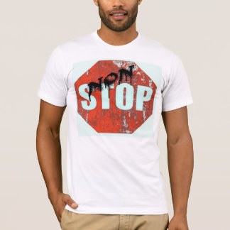 durchgehender weißer T - Shirt