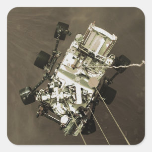 Durchhaltevermögen Ankunft in Mars Quadratischer Aufkleber
