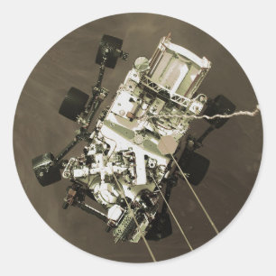 Durchhaltevermögen Ankunft in Mars Runder Aufkleber