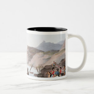 Durchlauf des Tajos am Landhaus Velha in Zweifarbige Tasse